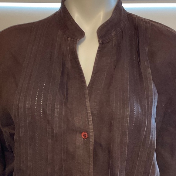 Style & Co. Dark Brown Button Down Shirt - Picture 2 of 10